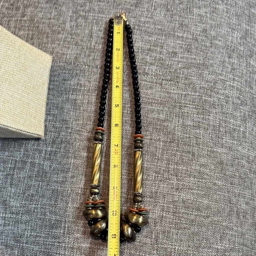 Vintage Black and Gold Statement Necklace
